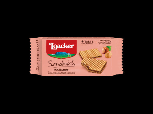 Loacker sandwich hazelnut 25gr x 25