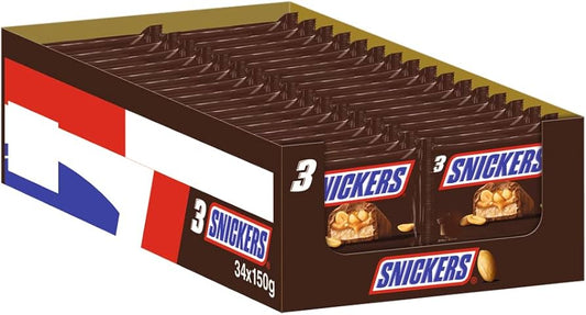 Snickers 50gr x 3 pcs x 34